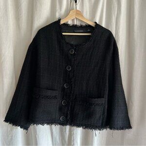 Iris Setlakwe Tweed Black Blazer 12